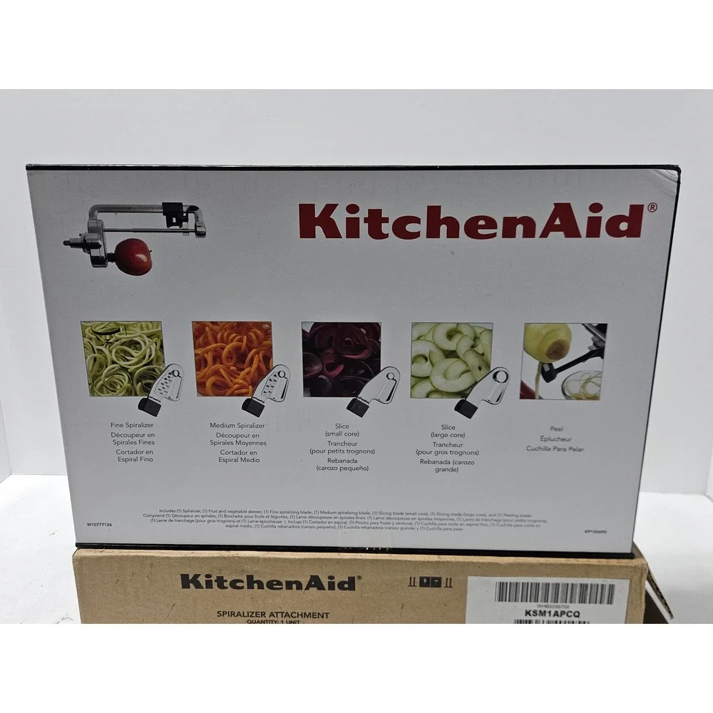 KitchenAid Spiralizer Attachment KSM1APC KitchenAid 5-Blade Stand Mixer Silver